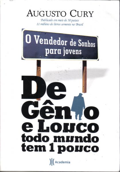 Livro De Gênio e Louco Todo Mundo Tem Um Pouco -Augusto Cury